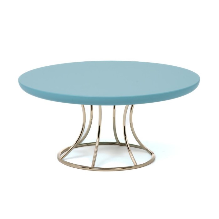 ALZATA WOOD 35X35X22CM AZZURRO POLVERE
